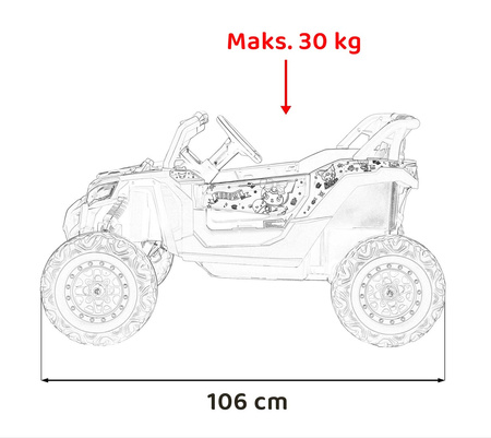 Pojazd Buggy ATV Defend 4x4 Fioletowy Licencja KUROMI
