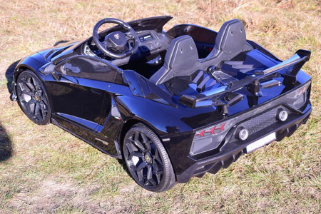 LICENCJONOWANY LAMBORGHINI AVENTADOR SVJ DLA 2 DZIECI FUNKCJA DRIFTU - LAKIER SUPER JAKOŚĆ, MIĘKKIE SIEDZENIE, MIĘKKIE KOŁA/SX2028