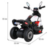 Motorek Fast Tourist na akumulator dla dzieci Biały + Audio + Światła + Ekoskóra