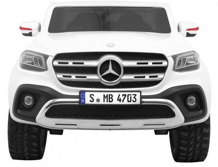 Mercedes Benz X-Class dla dzieci Biały Pickup + Pilot + Napęd 4x4