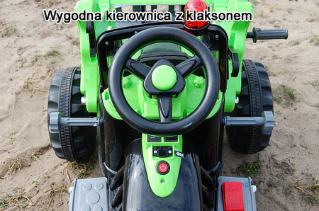 MOCNY TRAKTOR Z ŁYŻKĄ KINGDOM 12V  DWIE PRĘDKOŚCI/JS328A