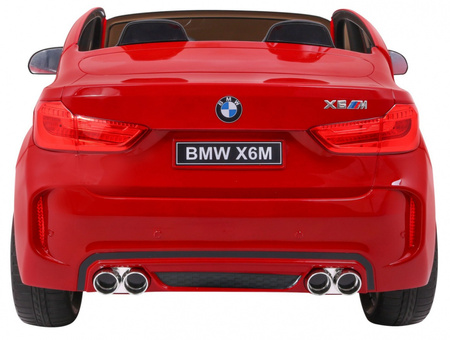 SUV BMW X6M XXL dla 2 dzieci Lakier Czerwony + Pilot + Ekoskóra