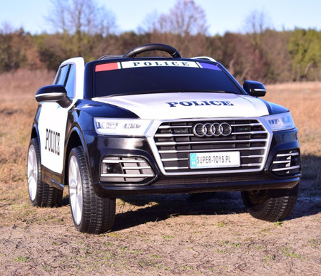 AUDI Q5 POLICJA , MIĘKKIE KOŁA, MIĘKKIE SIEDZENIE, RADIO FM, BLUETOOTH -  PEŁNA OPCJA/S305