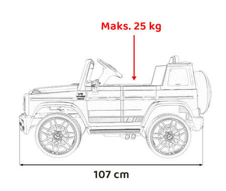 Mercedes AMG G63 na akumulator dla dzieci Czarny + Pilot