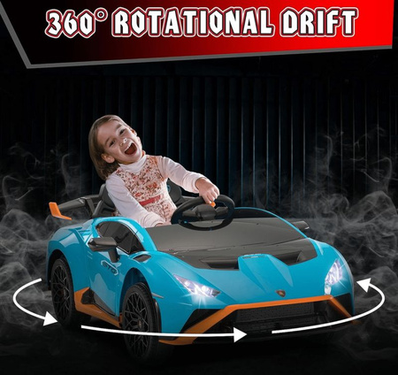 ORYGINALNE DRIFTUJĄCE  LAMBORGHINI  HURACAN STO NA AKUMULATOR/SMT-555-24V