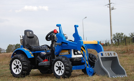 MOCNY TRAKTOR Z ŁYŻKĄ KINGDOM 12V  DWIE PRĘDKOŚCI/JS328A