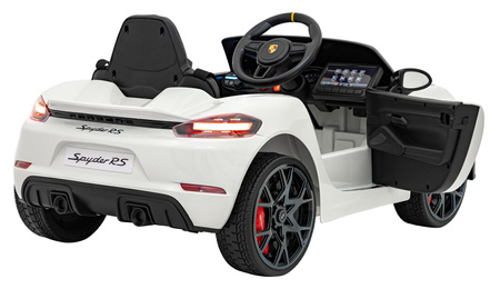 Pojazd Porsche Spyder RS 718 Biały sportowy samochód