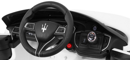 Maserati Ghibli na akumulator dla dzieci Biały + Pilot