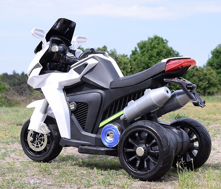 DUŻY MOTOR ŚCIGACZ Z SYMULACJĄ WYDECHU, MIĘKKIE KOŁA  STRONG 2 EXCLUSIVE/6288A