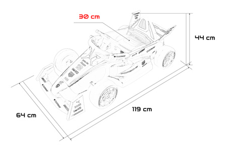Pojazd Bolid Formuły E Porsche Czerwony