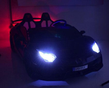 LICENCJONOWANY LAMBORGHINI AVENTADOR SVJ DLA 2 DZIECI FUNKCJA DRIFTU - LAKIER SUPER JAKOŚĆ, MIĘKKIE SIEDZENIE, MIĘKKIE KOŁA/SX2028
