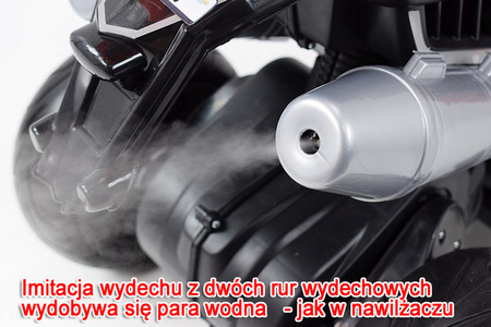 DUŻY MOTOR ŚCIGACZ Z SYMULACJĄ WYDECHU, MIĘKKIE KOŁA  STRONG 2 EXCLUSIVE/6288A