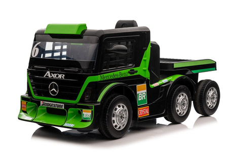 Auto Na Akumulator Mercedes + Naczepa XMX622B  Zielony LCD