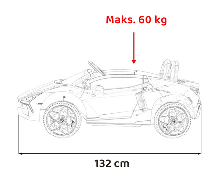 Pojazd Lamborghini Revuelto XL Biały