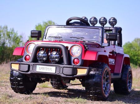 MEGA JEEP  FULLTIME, NAPĘD 4X4,  1X12V ,WOLNY START/ MIĘKKIE KOŁA, FUNKCJA BUJANIA EXCLUSIVE LAKIER/7588