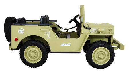 Autko Wojskowe Retro dla 3 dzieci Matcha 4x4