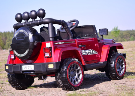 MEGA JEEP  FULLTIME, NAPĘD 4X4,  1X12V ,WOLNY START/ MIĘKKIE KOŁA, FUNKCJA BUJANIA EXCLUSIVE LAKIER/7588