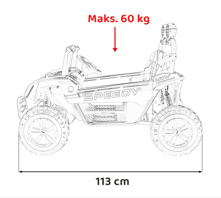 Pojazd Buggy SPEEDY 4x4 Czerwony