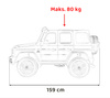 Pojazd Mercedes Benz G63 AMG XXL STRONG Czarny