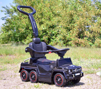 JEŹDZIK NA AKUMULATOR, PCHACZ, ODPYCHACZ MERCEDES G 63 AMG 6X6, MIĘKKIE KOŁA, DASZEK , STEROWANIE RĄCZKĄ /1838 LONG