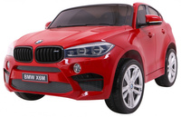 SUV BMW X6M XXL dla 2 dzieci Lakier Czerwony + Pilot + Ekoskóra