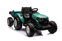 Traktor Na Akumulator HC-306 Z Przyczepą Ciemno Zielony 24V
